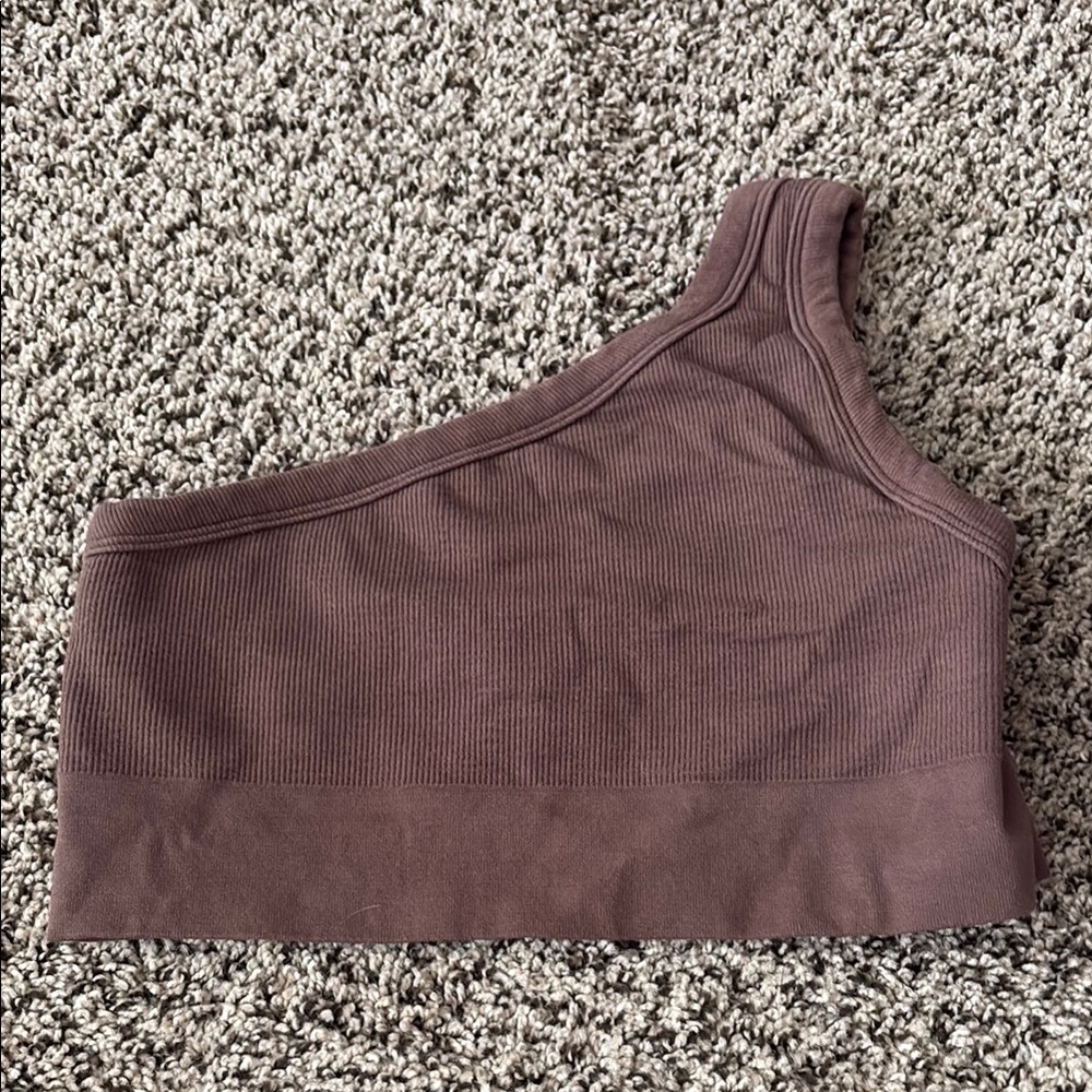 Gymshark Brown Asymmetrical Sports Bra